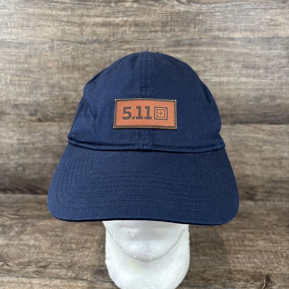 5.11 Tactical Hat Cap Strap Back Men's One Size Navy Blue Cotton Logo Patch